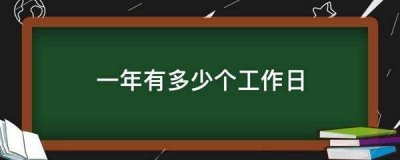 ​一年的工作日有多少天（一年多少天工作日）