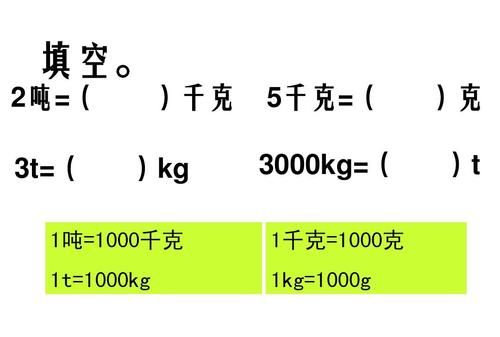 1t等于多少kg