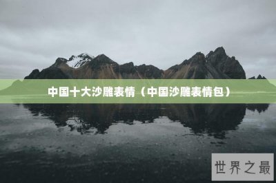 ​中国十大沙雕表情（中国沙雕表情包）