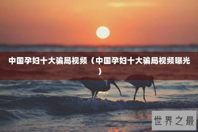 ​中国孕妇十大骗局视频（中国孕妇十大骗局视频曝光）