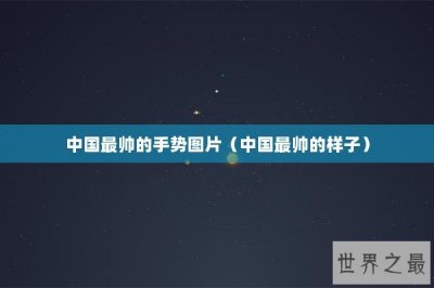 ​中国最帅的手势图片（中国最帅的样子）