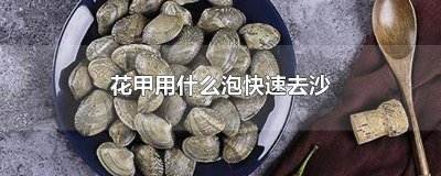 ​怎么给花甲去沙 快速花甲去沙的方法