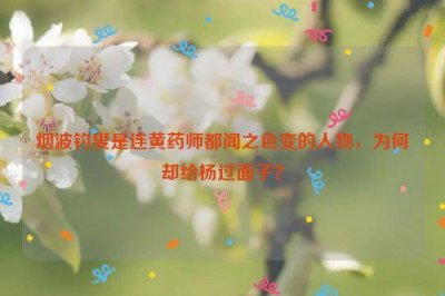 ​烟波钓叟是连黄药师都闻之色变的人物，为何却给杨过面子？