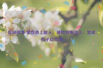 ​民间故事:鬼怪遇上能人，被拉到集市上，变成鸭子后卖掉