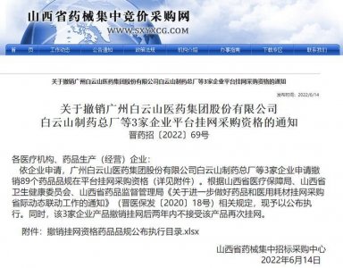 ​白云山百余款药品遭多省“撤网” 老字号是否沦为“微商利器”