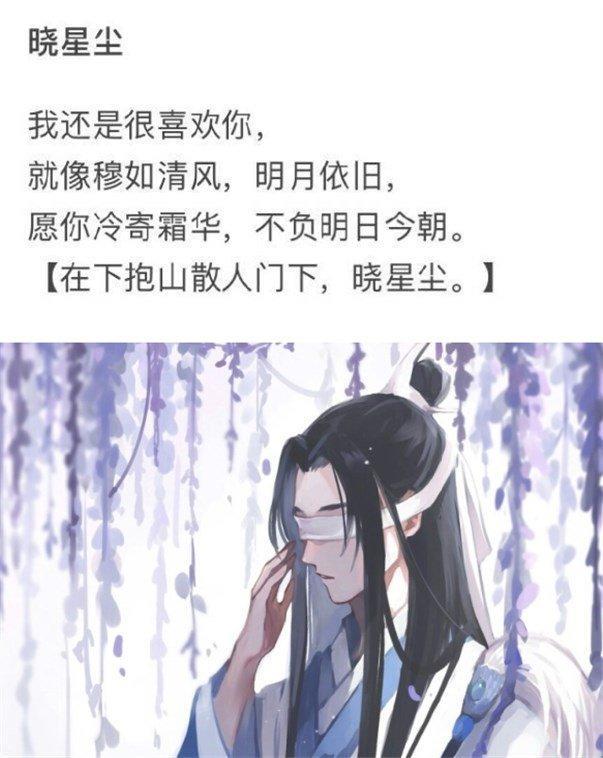 魔道祖师：全员专属“告白诗句”，魏无羡很甜蜜，薛洋句句藏心酸